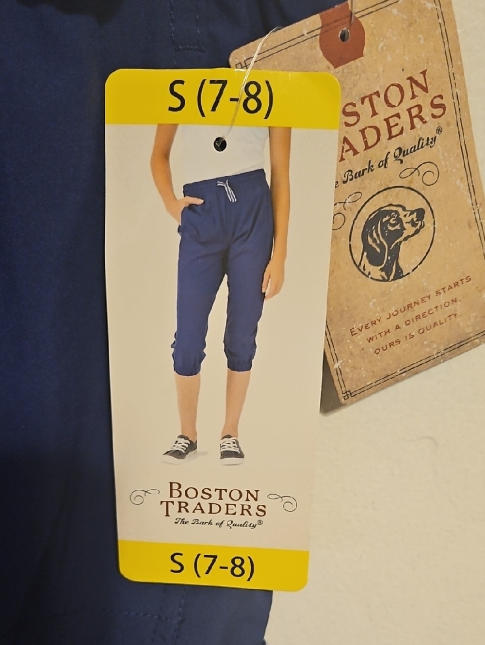 Boston Traders Navy Cropped Jogger Capri Pants